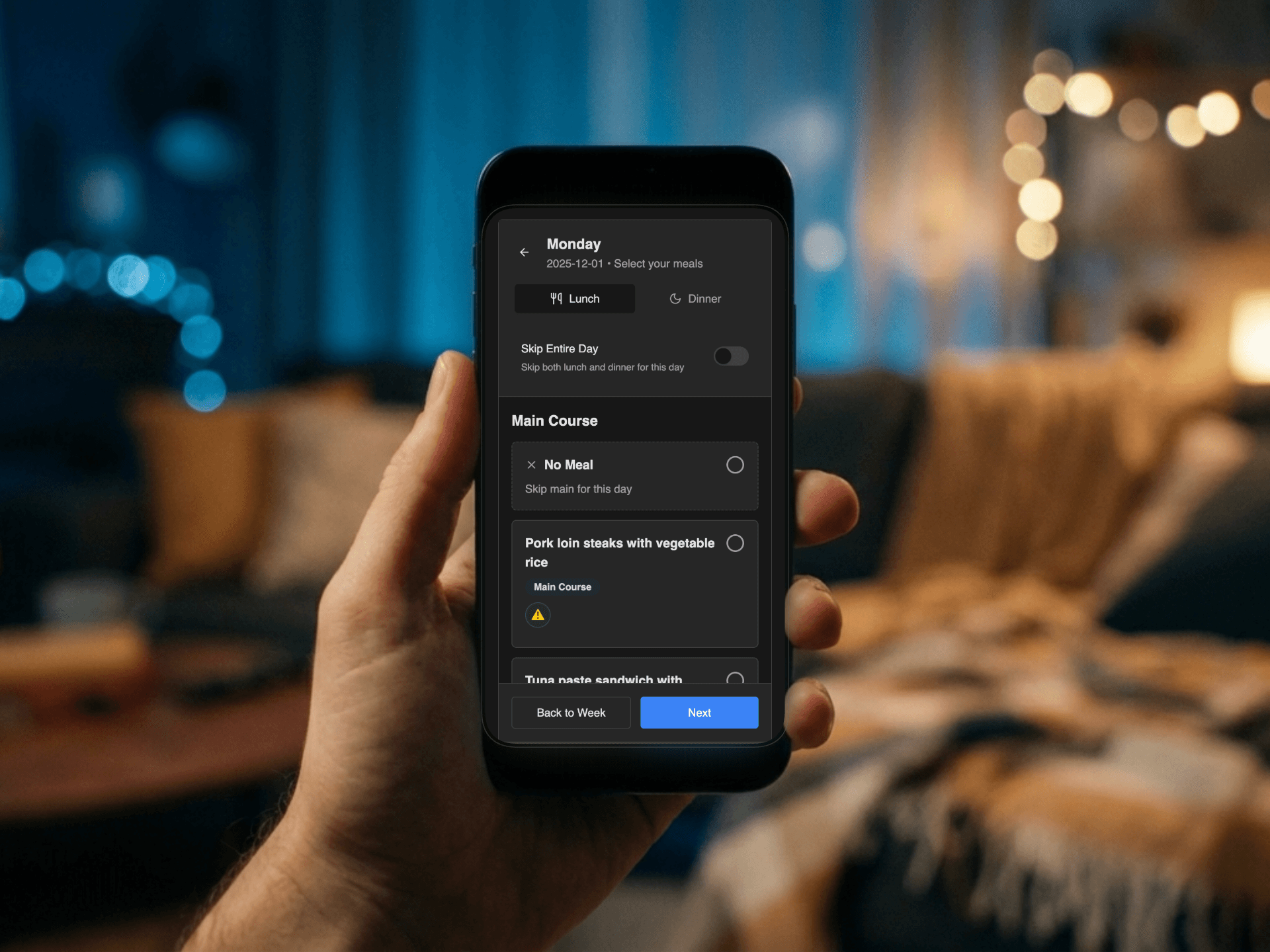 Employees Order in Advance - Light Mode